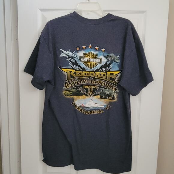 Harley Davidson Renegade Tee Shirt Alexandria LA X-Large Unique - Picture 7 of 10